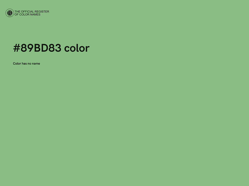 #89BD83 color image