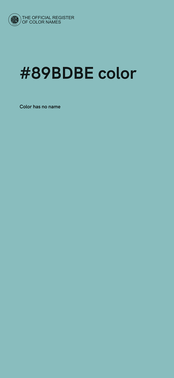 #89BDBE color image