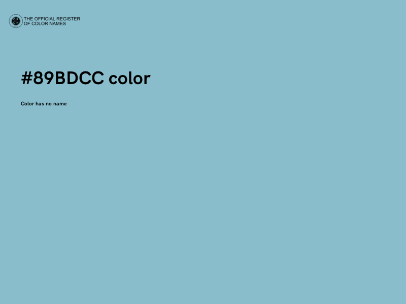 #89BDCC color image