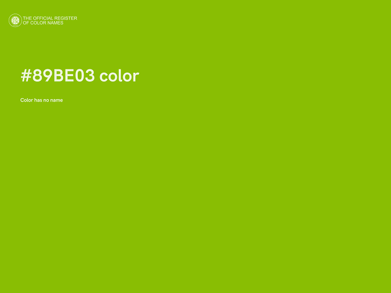 #89BE03 color image