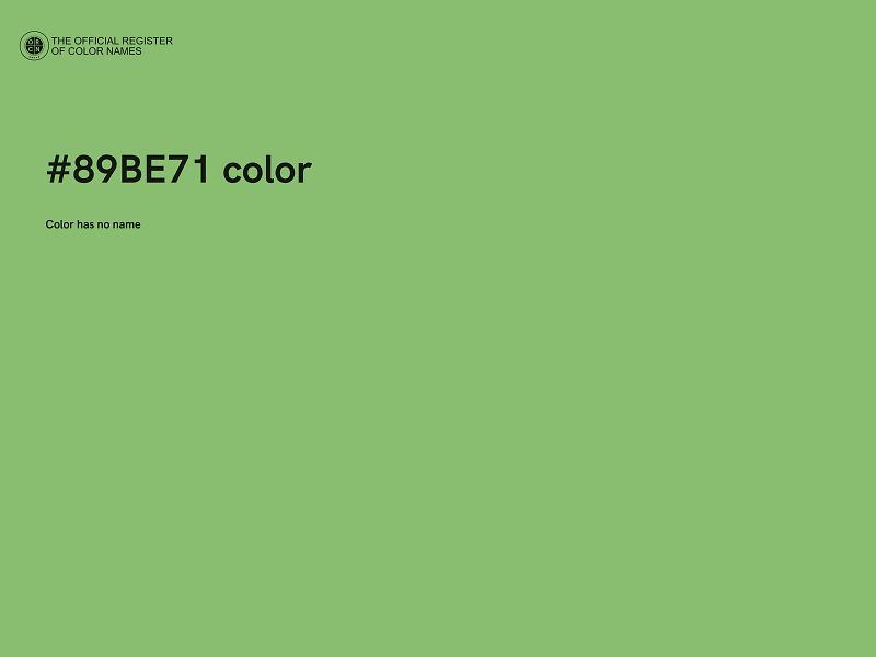 #89BE71 color image