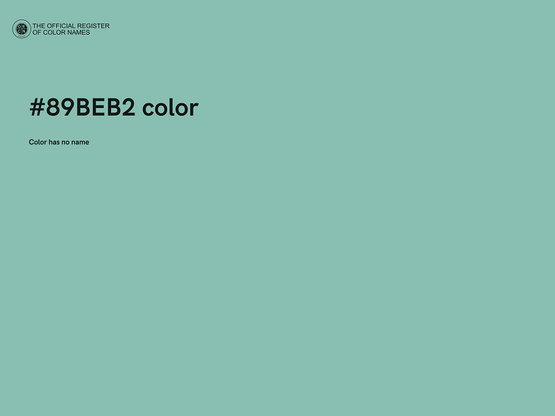 #89BEB2 color image