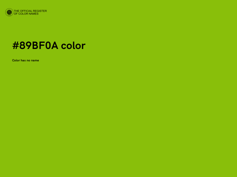 #89BF0A color image
