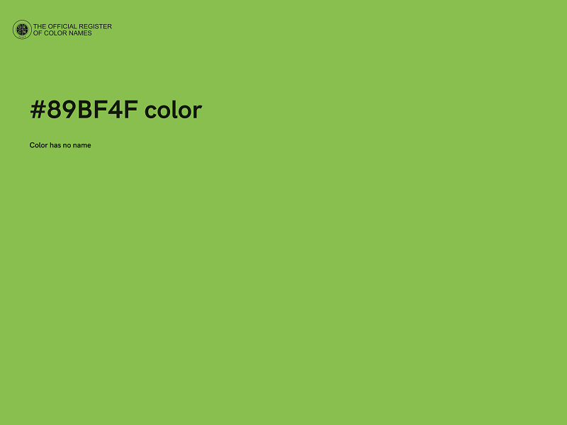 #89BF4F color image