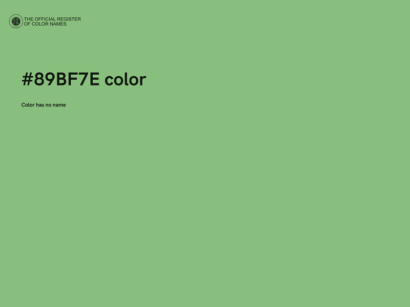 #89BF7E color image