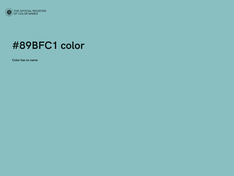 #89BFC1 color image