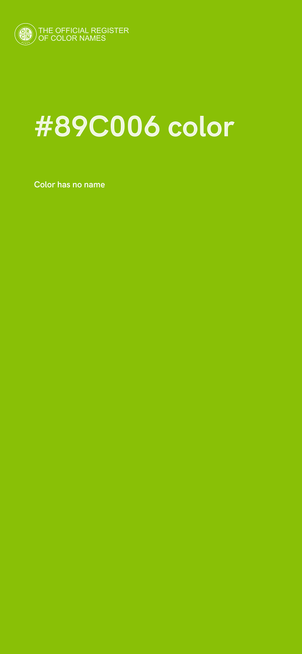 #89C006 color image