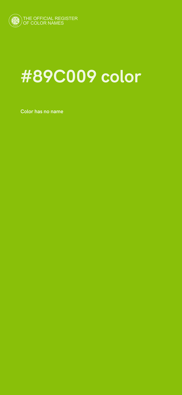 #89C009 color image