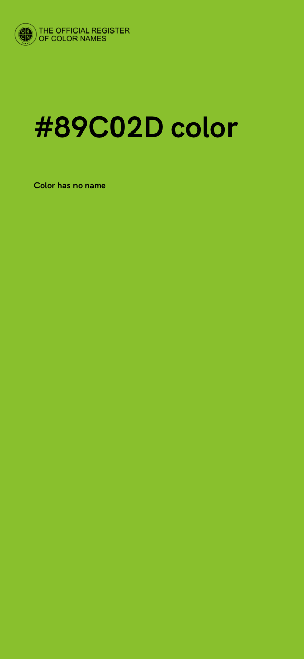 #89C02D color image