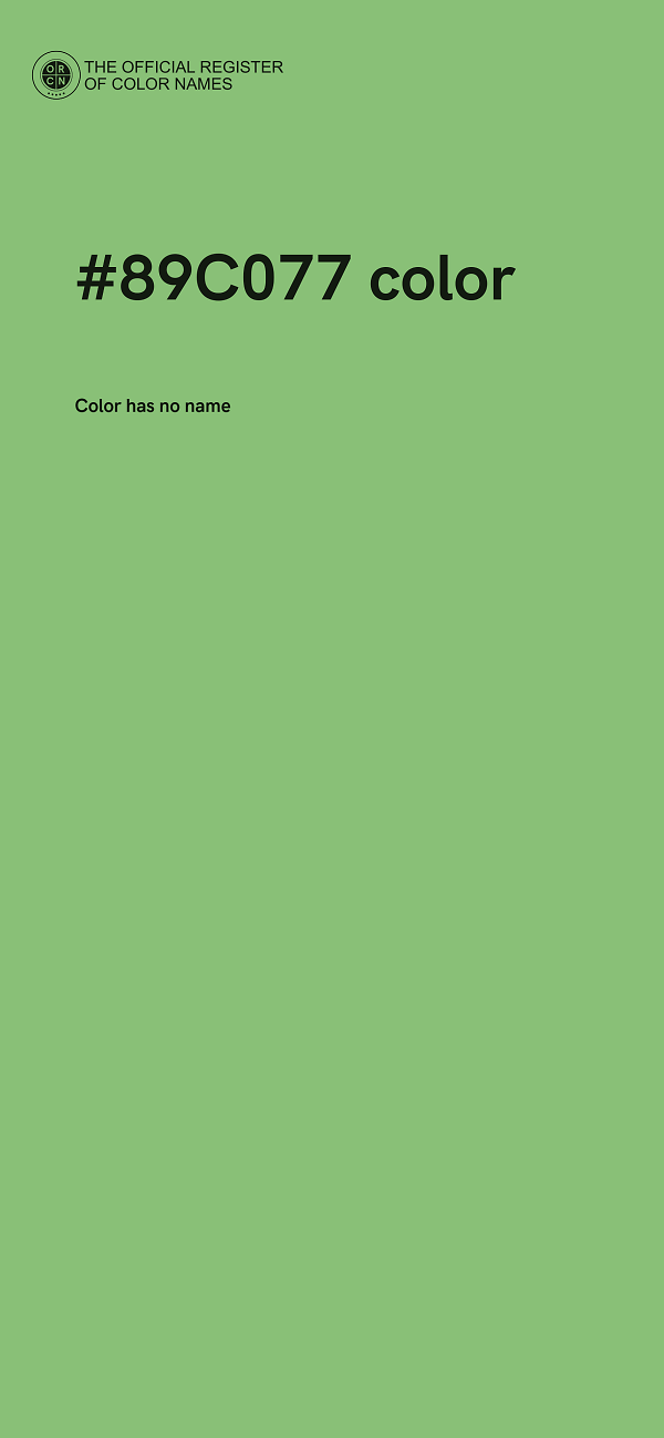 #89C077 color image