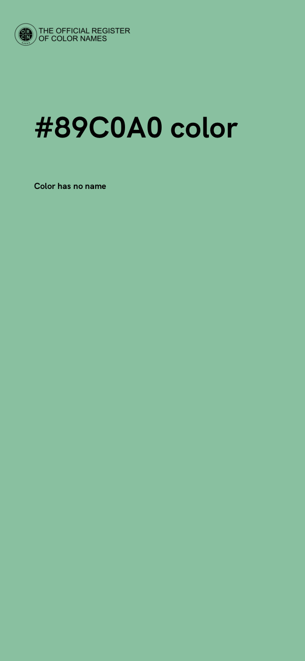 #89C0A0 color image