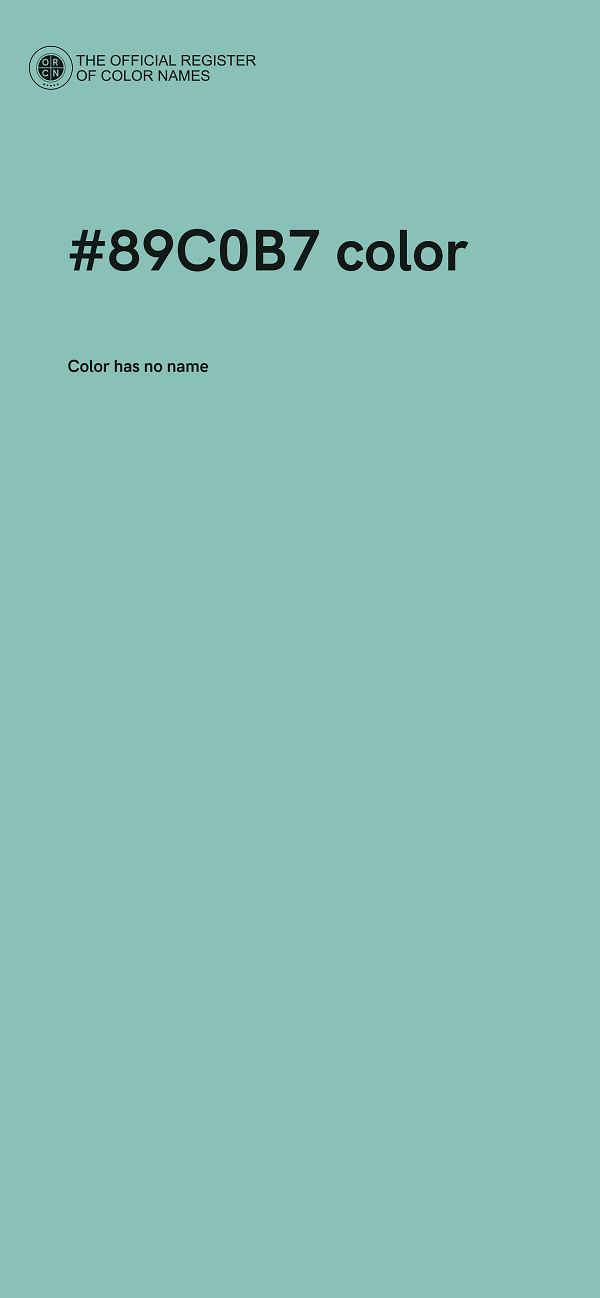 #89C0B7 color image