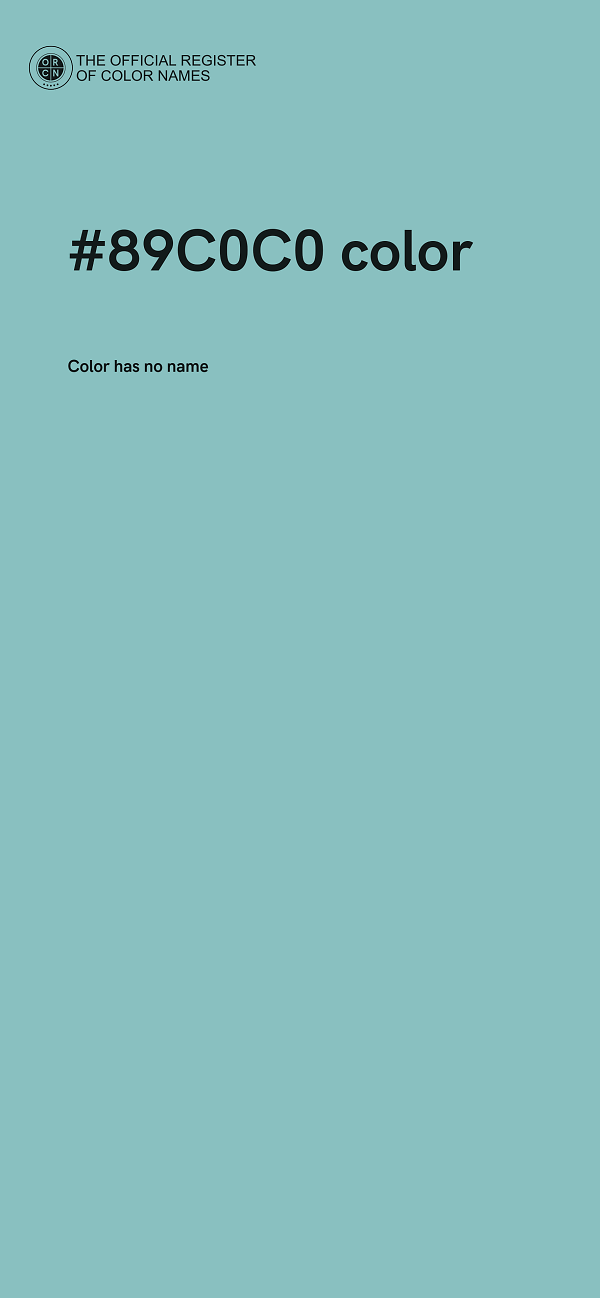 #89C0C0 color image