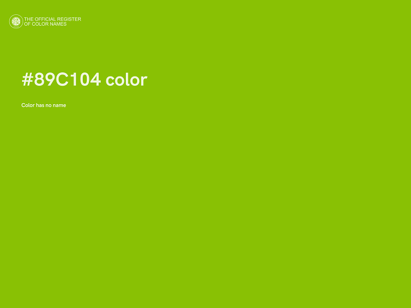 #89C104 color image
