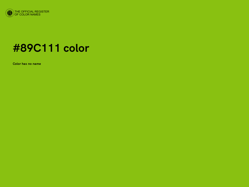 #89C111 color image
