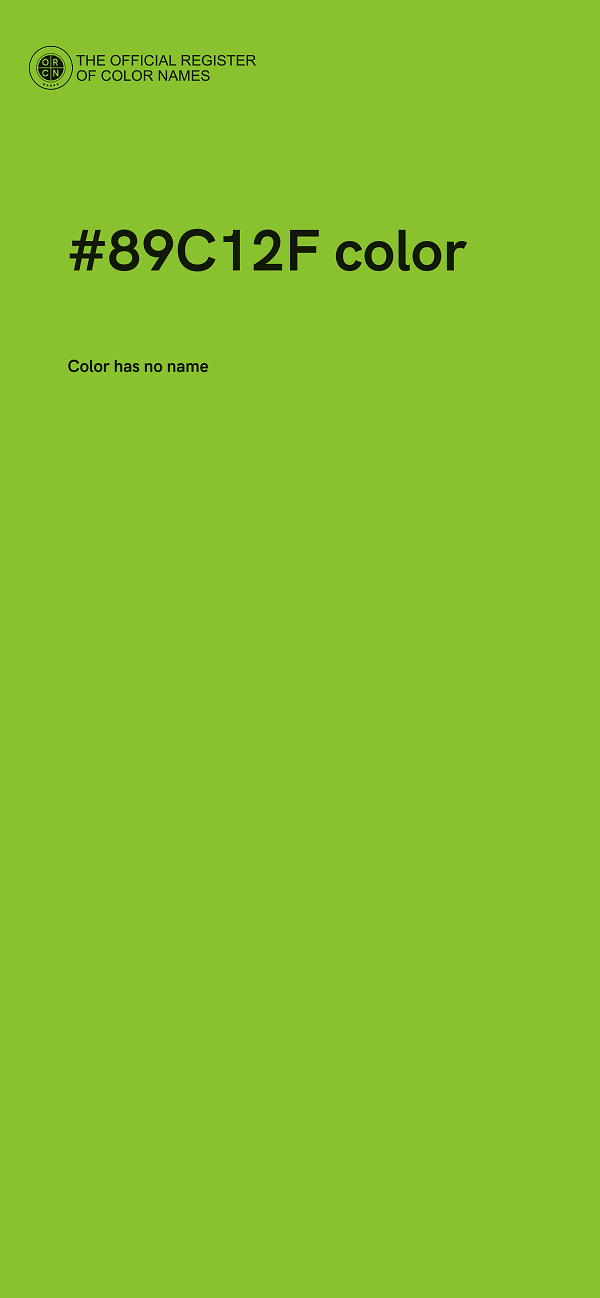 #89C12F color image