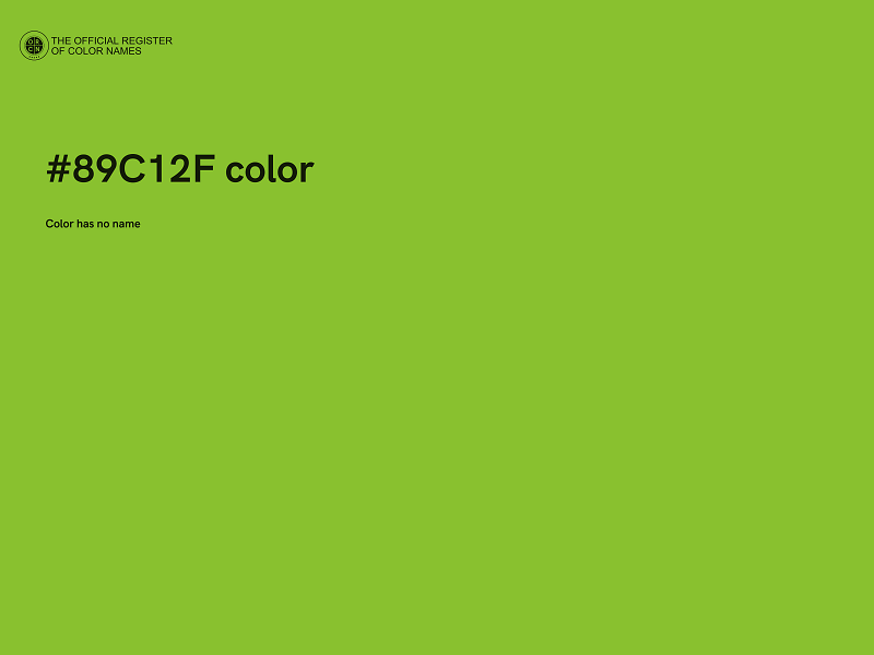 #89C12F color image