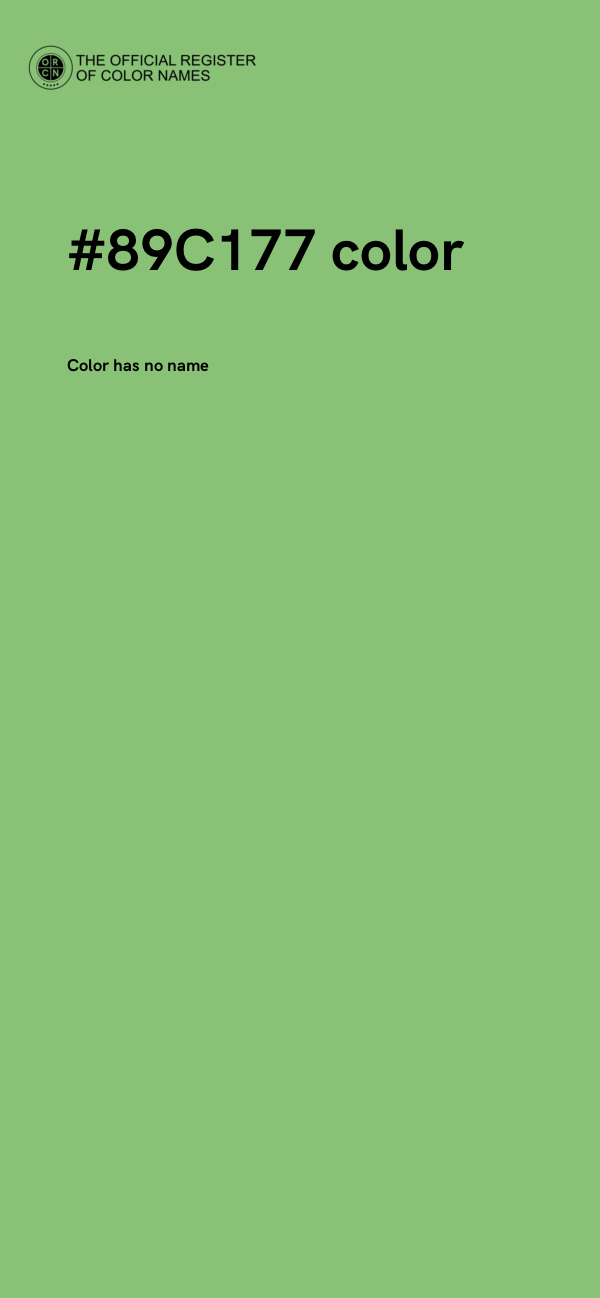 #89C177 color image