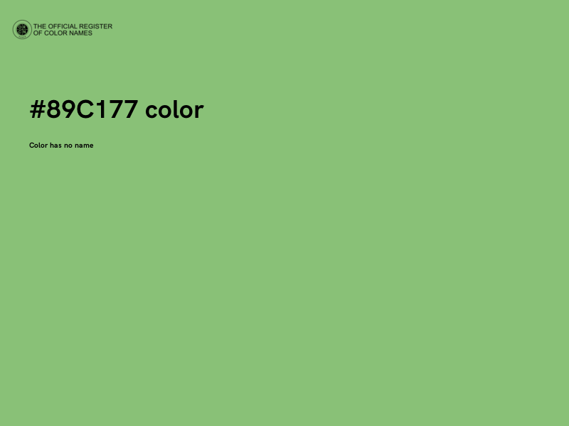 #89C177 color image
