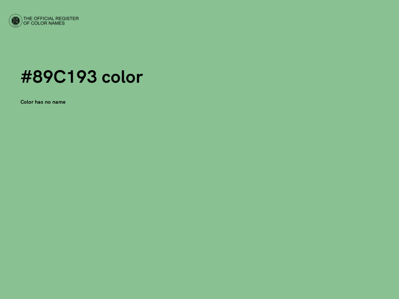 #89C193 color image