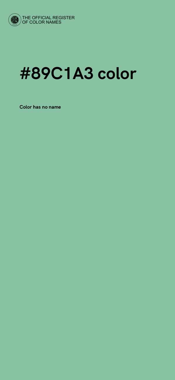 #89C1A3 color image