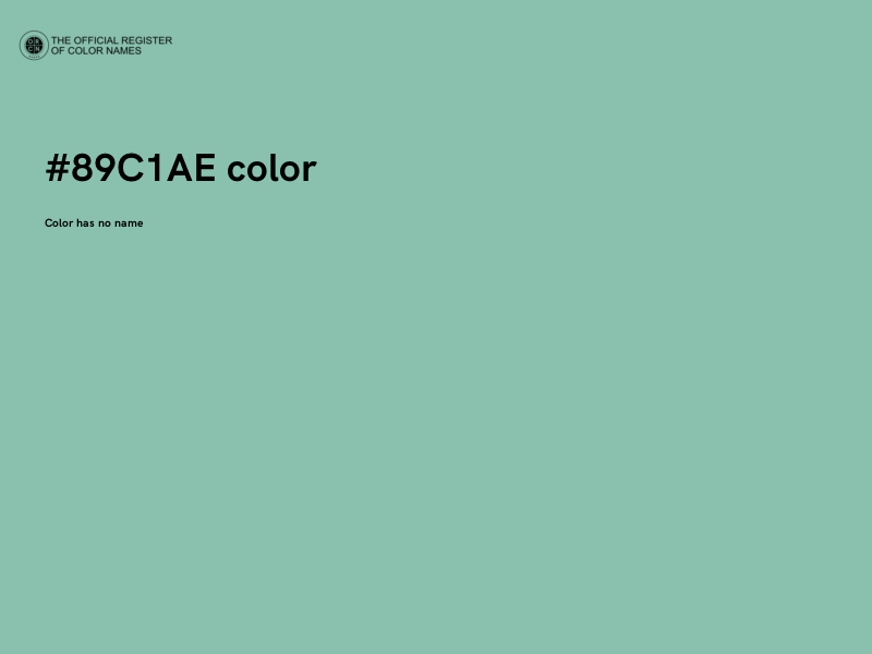 #89C1AE color image