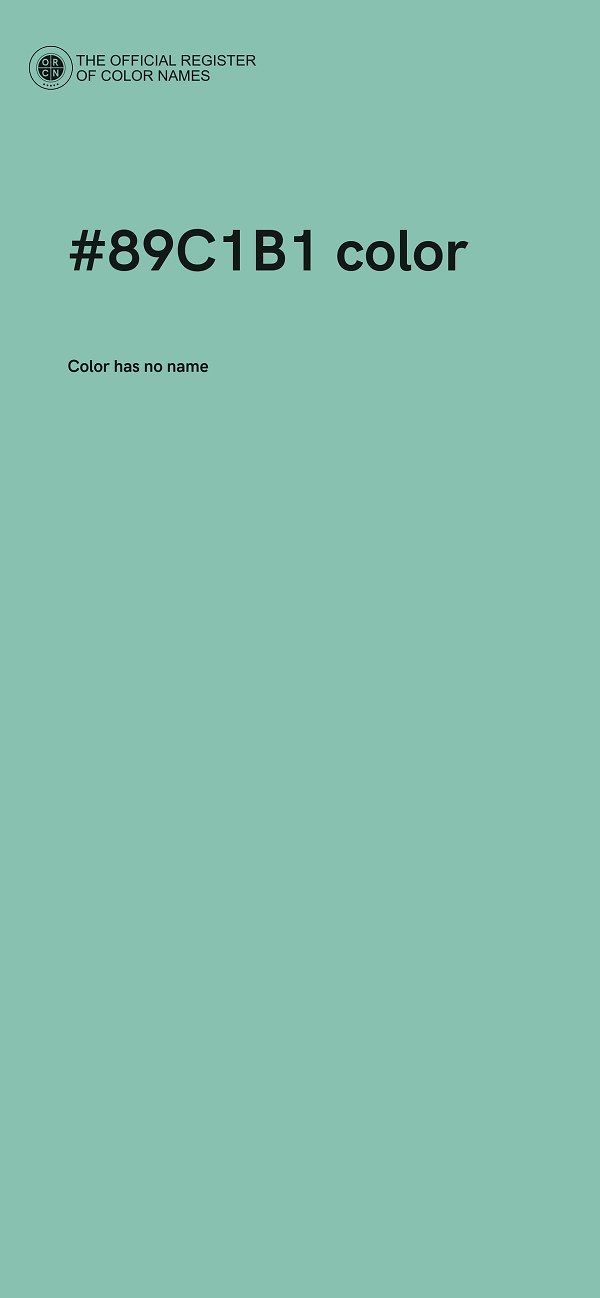 #89C1B1 color image