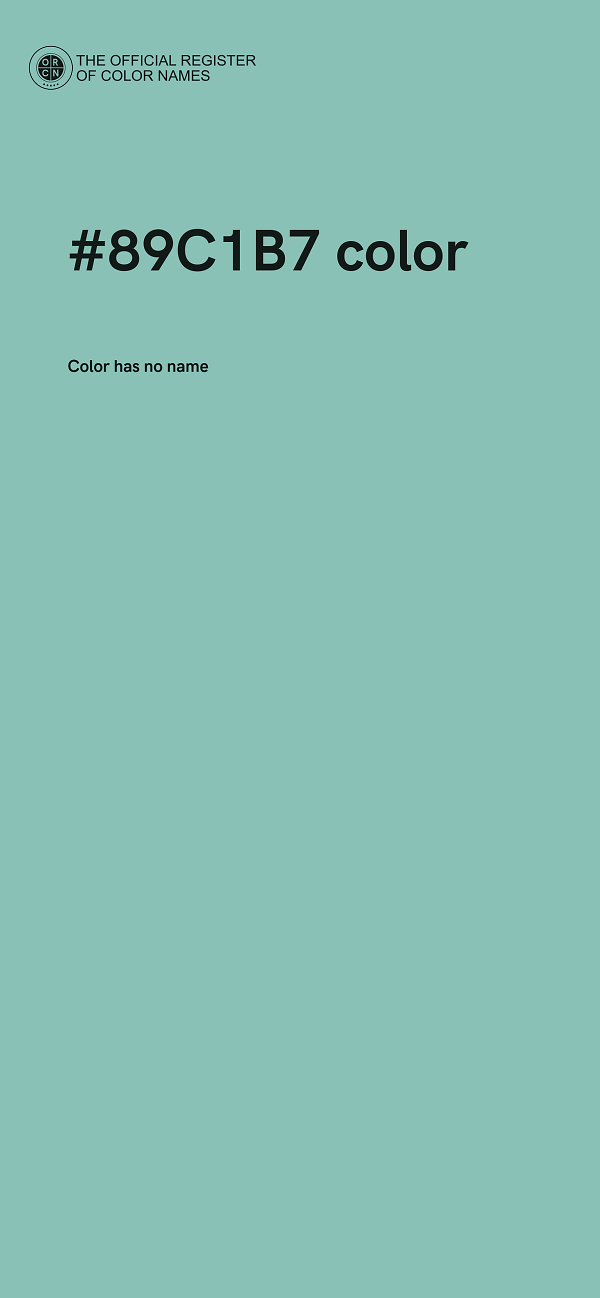 #89C1B7 color image