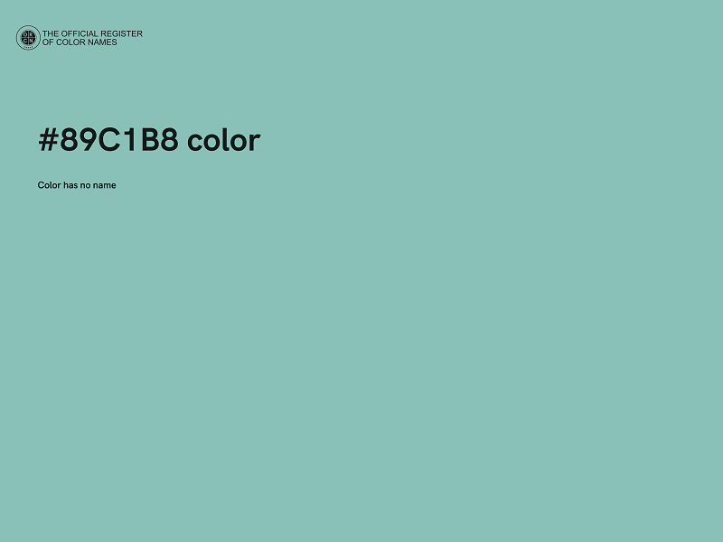 #89C1B8 color image