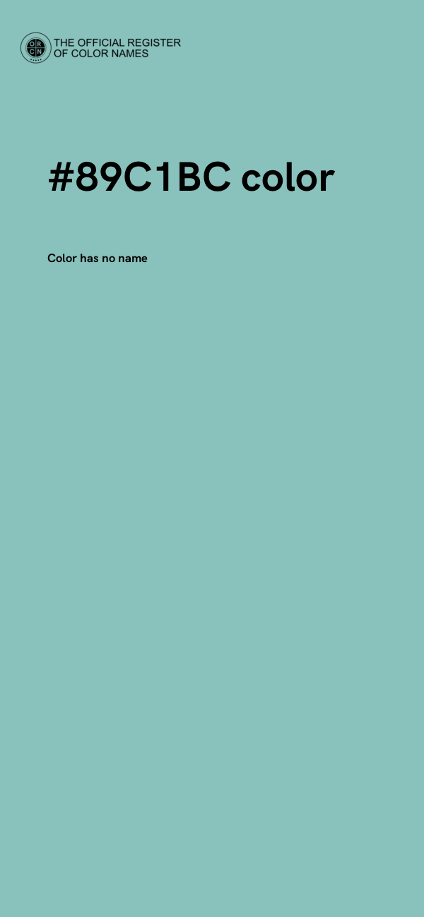 #89C1BC color image