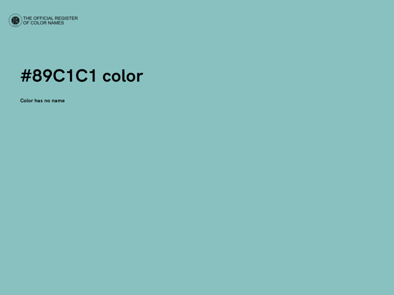 #89C1C1 color image