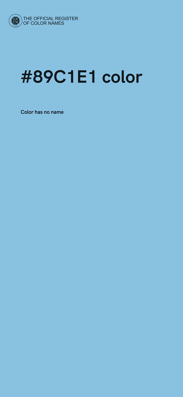 #89C1E1 color image