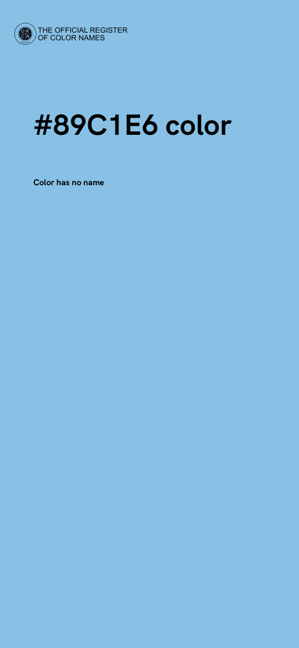 #89C1E6 color image