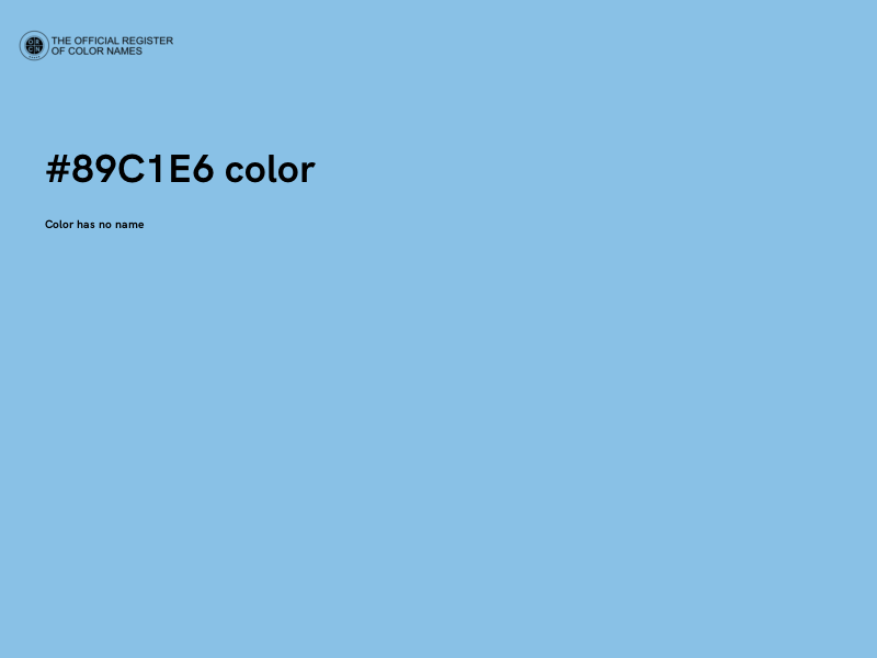 #89C1E6 color image
