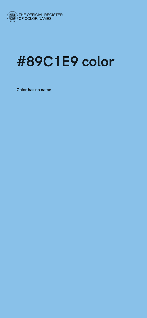 #89C1E9 color image