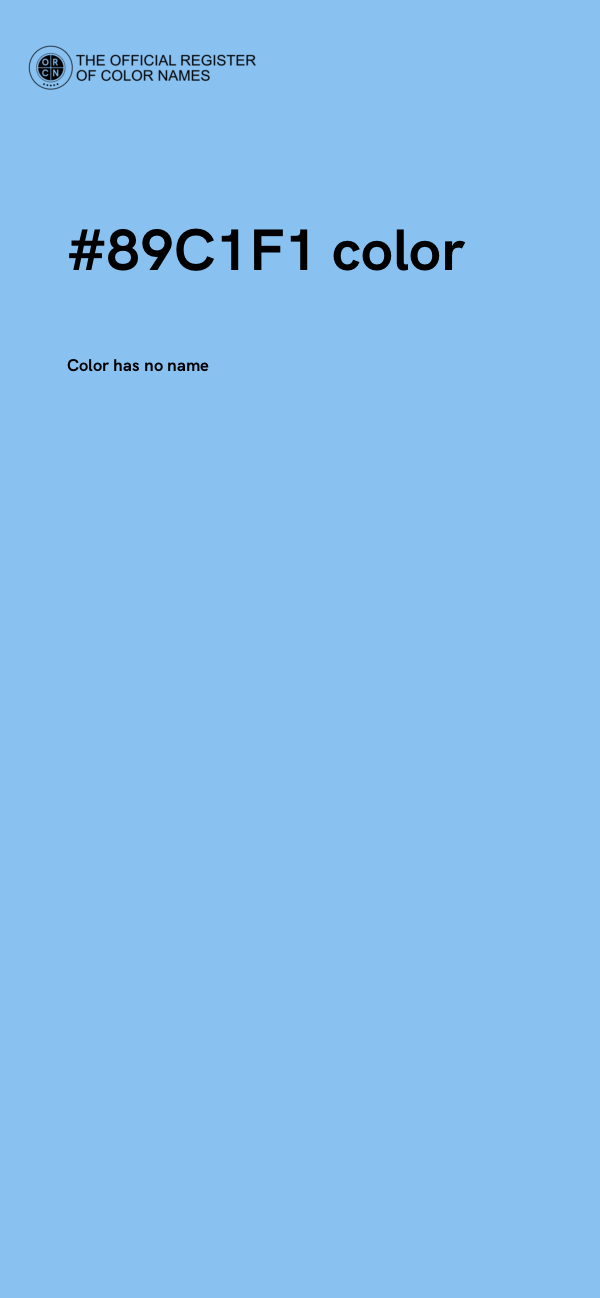 #89C1F1 color image
