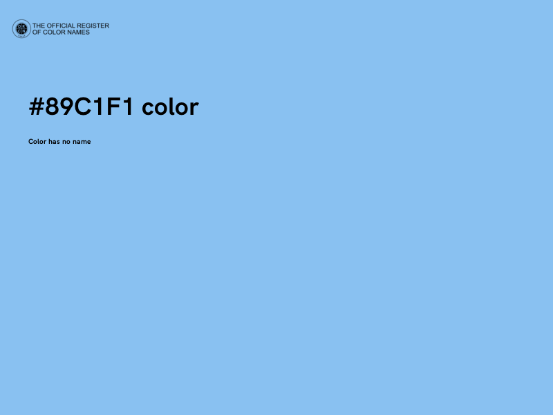 #89C1F1 color image