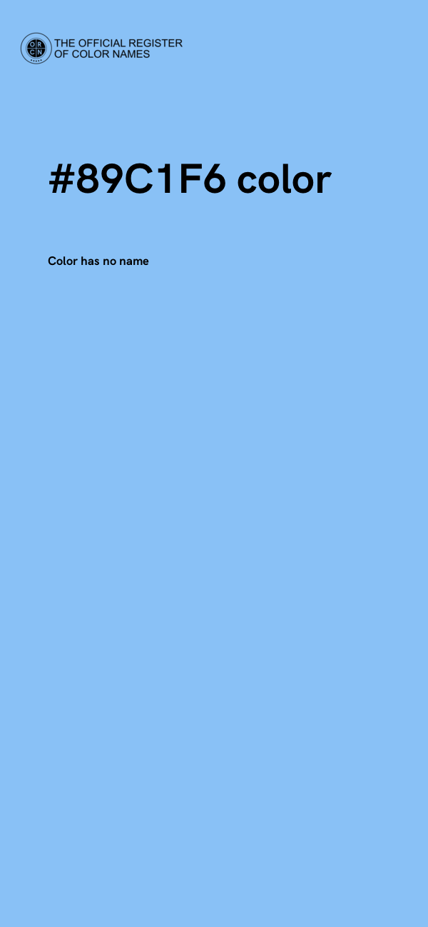 #89C1F6 color image