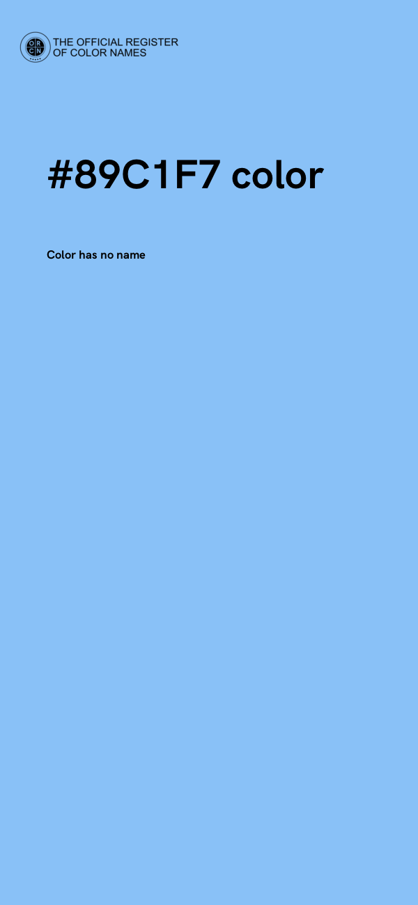 #89C1F7 color image