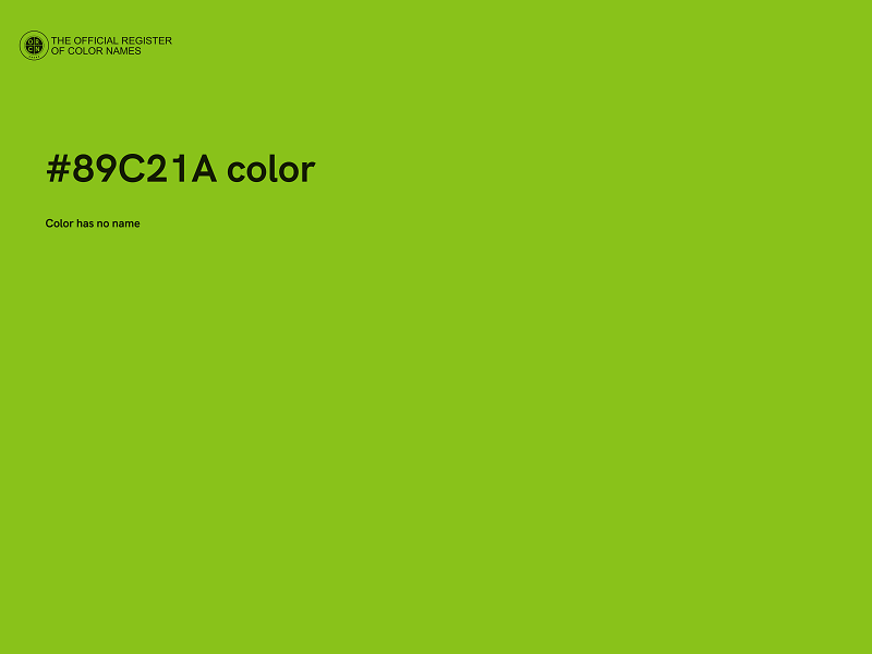 #89C21A color image