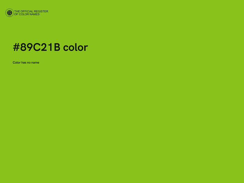 #89C21B color image