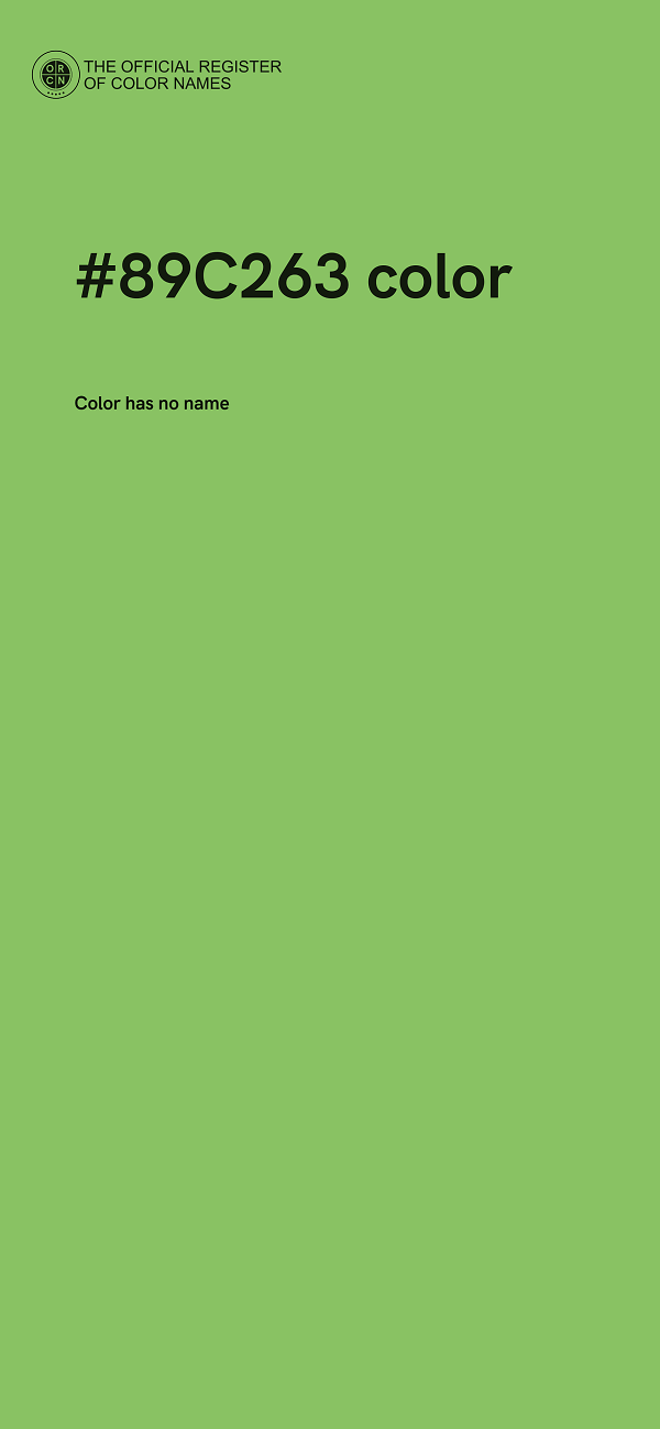 #89C263 color image