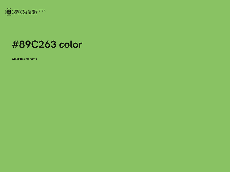 #89C263 color image