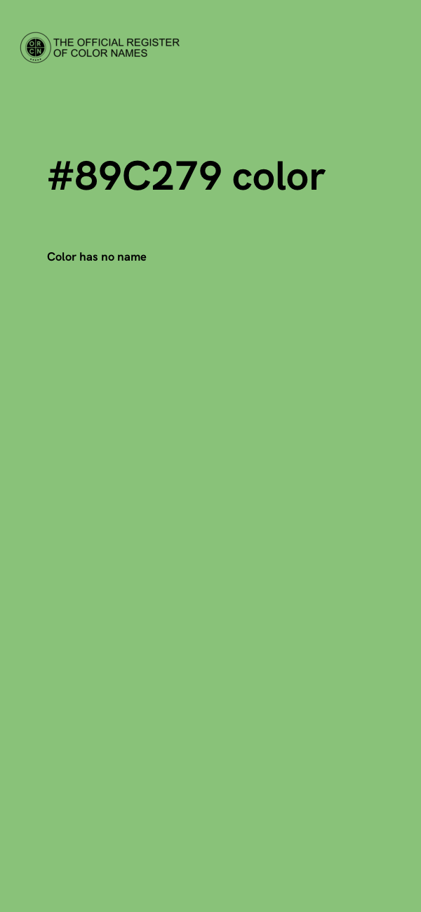 #89C279 color image