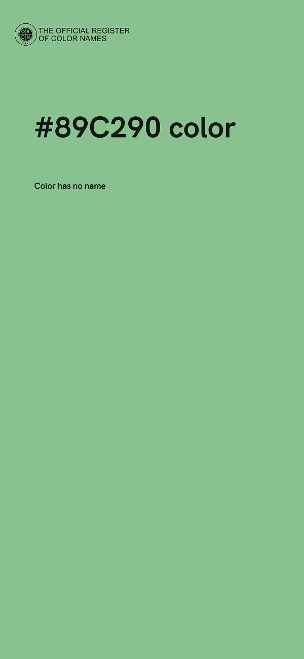 #89C290 color image