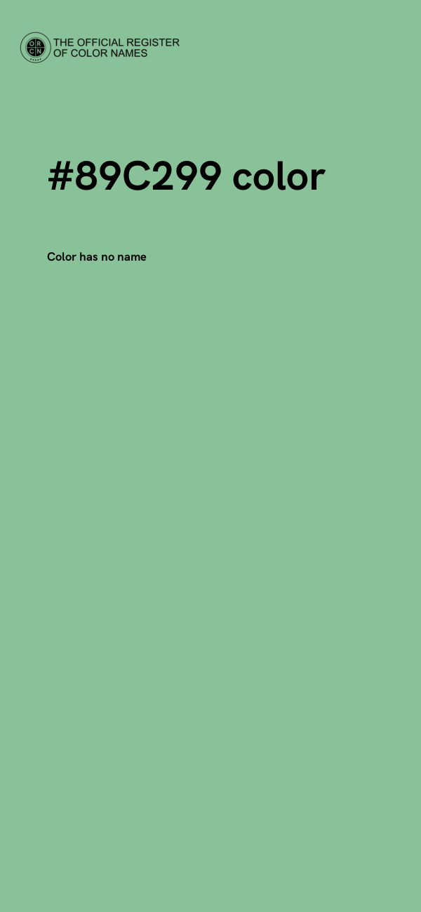#89C299 color image