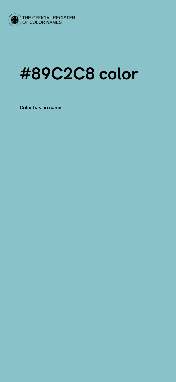 #89C2C8 color image