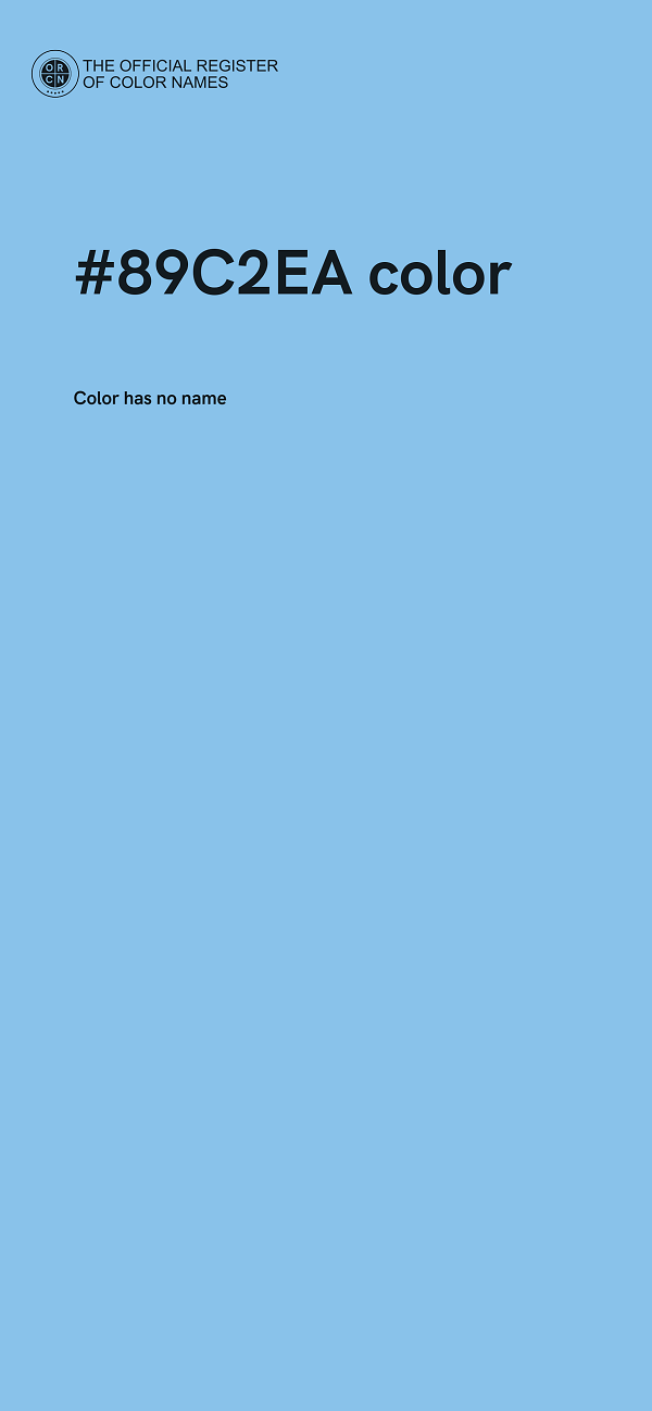 #89C2EA color image