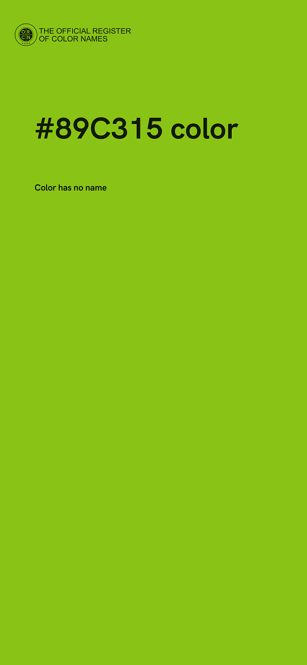 #89C315 color image