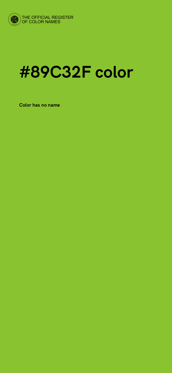 #89C32F color image